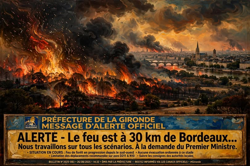 luckasdelille59's tweet photo. Lettre ouverte à Monsieur le Ministre de l'Intérieur Laurent Nunez
Monsieur le Ministre,
On vient d'entendre votre déclaration, lunaire : "Le feu est à 30 kms de Bordeaux... nous travaillons sur tous les scénarios... on va tout faire pour que cette situation ne se produise pas... à la demande du Premier Ministre."
Merci pour l'info, Monsieur le Ministre. Sans vous, on n'aurait jamais deviné qu'un feu à 30 km de Bordeaux pouvait arriver à Bordeaux.
On travaille sur tous les scénarios ? Mais encore ? Le scénario où on anticipe ? Celui où on a des Canadairs qui volent ? Celui où on n'attend pas que la Gironde brûle pour la deuxième fois ?
Vous êtes en retard sur tout, Monsieur Nunez.
En retard quand la racaille met Paris à feu et à sang et que les flics n'ont plus le droit de rien.
En retard quand la France brûle l'été, comme si c'était une surprise chaque année. Spoiler : en juillet, il fait chaud.
Et toujours la même phrase : "à la demande du Premier Ministre". Ah, on est rassurés. Si le Premier Ministre ne vous l'avait pas demandé, vous n'auriez rien fait ?
Honte à ce ministre de l'intérieur spectateur. Ministre de la réaction, jamais de l'anticipation.
Dommage qu'à 10 mois de la Présidentielle, on ne puisse plus faire de commission d'enquête. Parce que là, beaucoup sauteraient. Mais vraiment beaucoup.
La France n'a pas besoin de ministres qui travaillent sur des scénarios.
Elle a besoin de ministres qui éteignent l'incendie avant qu'il arrive.