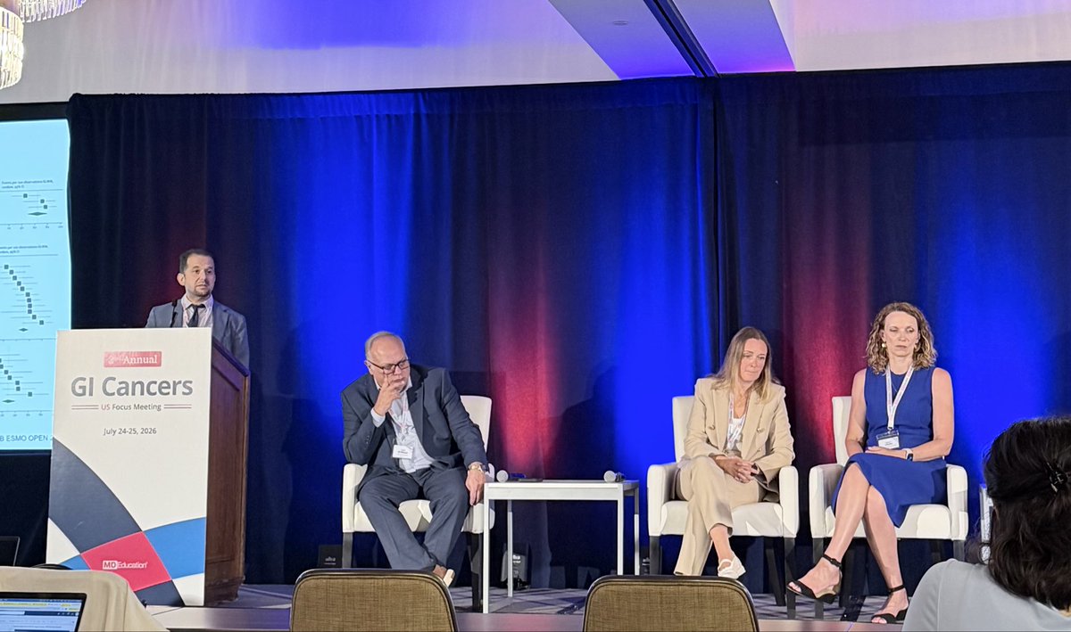 CathyEngMD's tweet photo. Day 2 of #GIFocus meeting @_MDEducation with an incredibly knowledgeable #UGI panel. Dr. #ElenaElimova @NataliyaUboha @BasselElRayesMD @sonbol_bassam #cancer #cancerresearch https://t.co/JneLeGGdAT