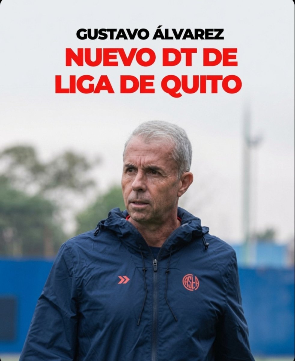 InfoRiver_1's tweet photo. 🚨🇪🇨 ¡GUSTAVO ÁLVAREZ, NUEVO DT DE LIGA DE QUITO! 📝

✅ El conjunto ecuatoriano oficializó la llegada del entrenador argentino.

📌 Firmará contrato por un año y presenciará desde el estadio el encuentro frente a Barcelona SC.

ℹ️ @CLMerlo https://t.co/MqBDefpGbw