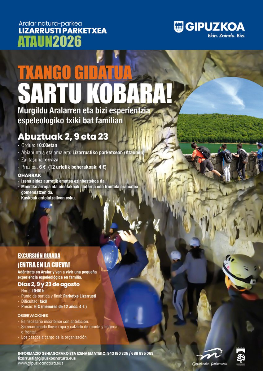 Ataungo_Udala's tweet photo. AGENDA | Abuztuko jarduera bereziak

Hemen dituzue #Barandiaran Museoan eta Aralar Natur-Parkean abuzturako antolatu dituzten jarduera bereziak.

ℹ️ Informazio gehiago: 943180335 / 688895069
✉️ barandiaran@gipuzkoanatura.eus https://t.co/Ieu97ghCLF