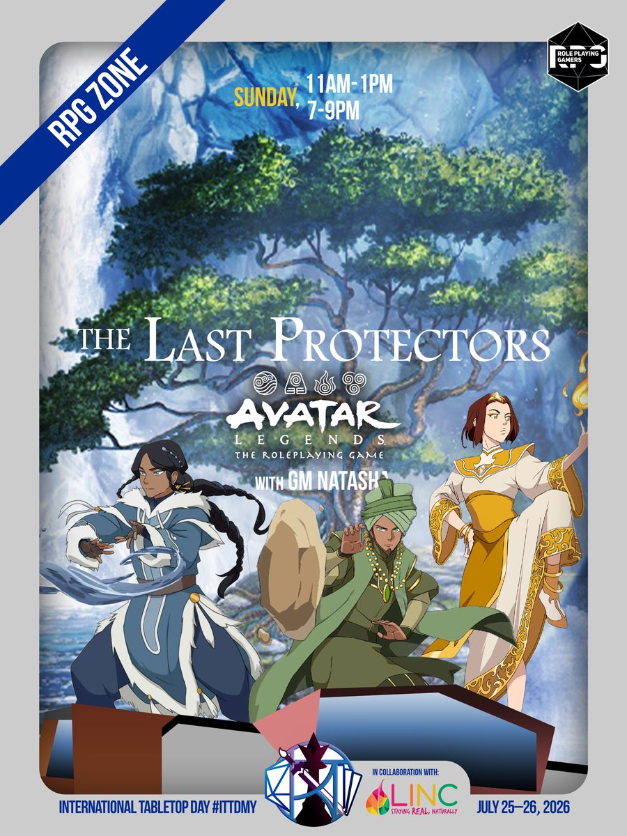 RPGMalaysia's tweet photo. - Avatar Legends: The Last Protectors (Avatar Legends RPG) with GM @natlysa_ https://t.co/CyEwgmzSpM