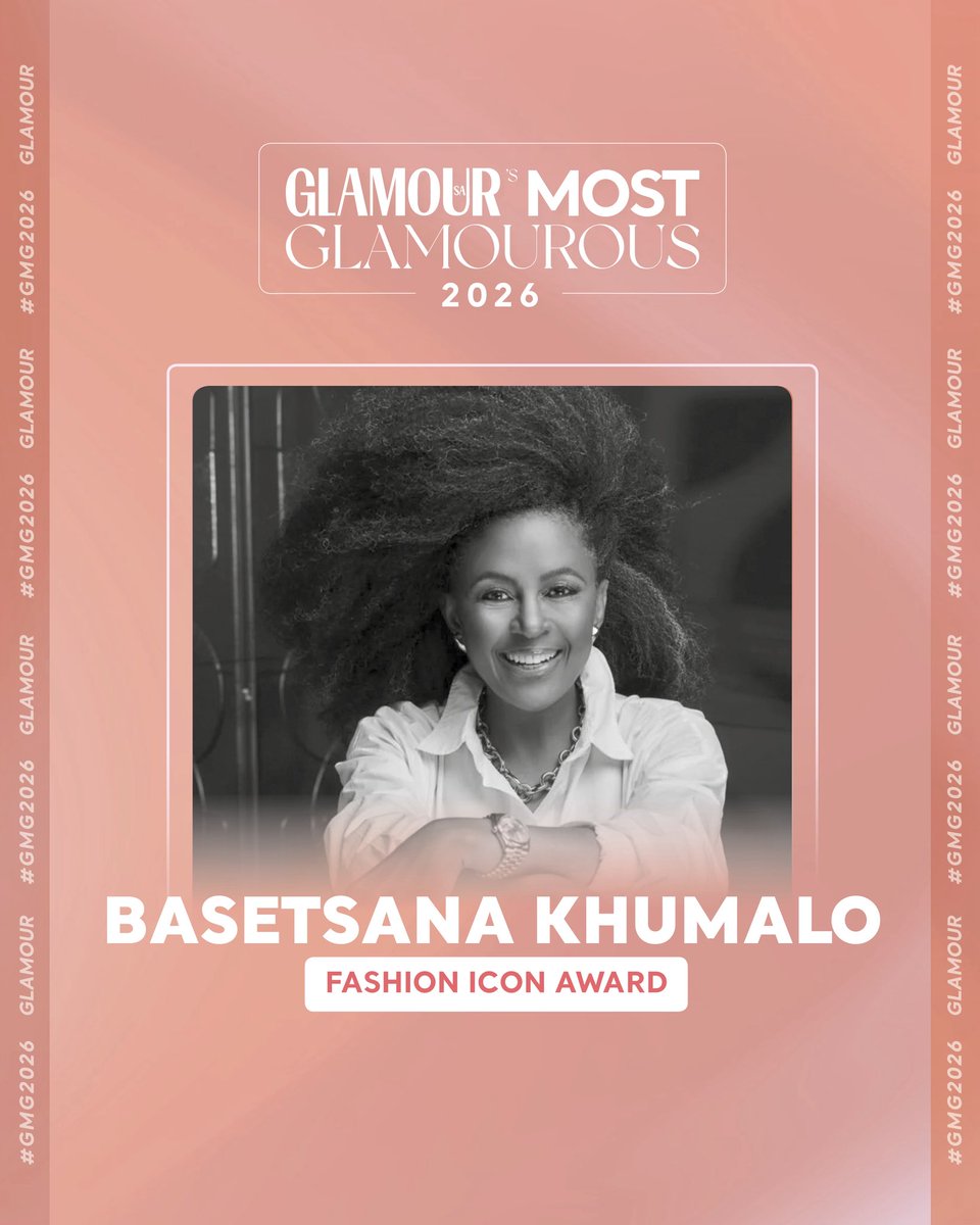 GLAMOUR_sa's tweet photo. Introducing our Fashion Icon Award winner, Basetsana Khumalo ✨

Basetsana Khumalo is a true South African fashion icon whose influence spans decades.

This award celebrates her lasting impact on South African fashion and her ability to inspire generations through her style. https://t.co/SNi7XEOHsy