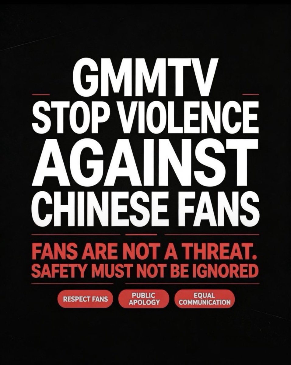 hanleeevv's tweet photo. Please stop violent law enforcement against international fans.@GMMTV 

#งานมหกรรมนิยายนานาชาติ2026xGMMTV
#StopViolenceAgainstFans https://t.co/7sJm1B6zPZ