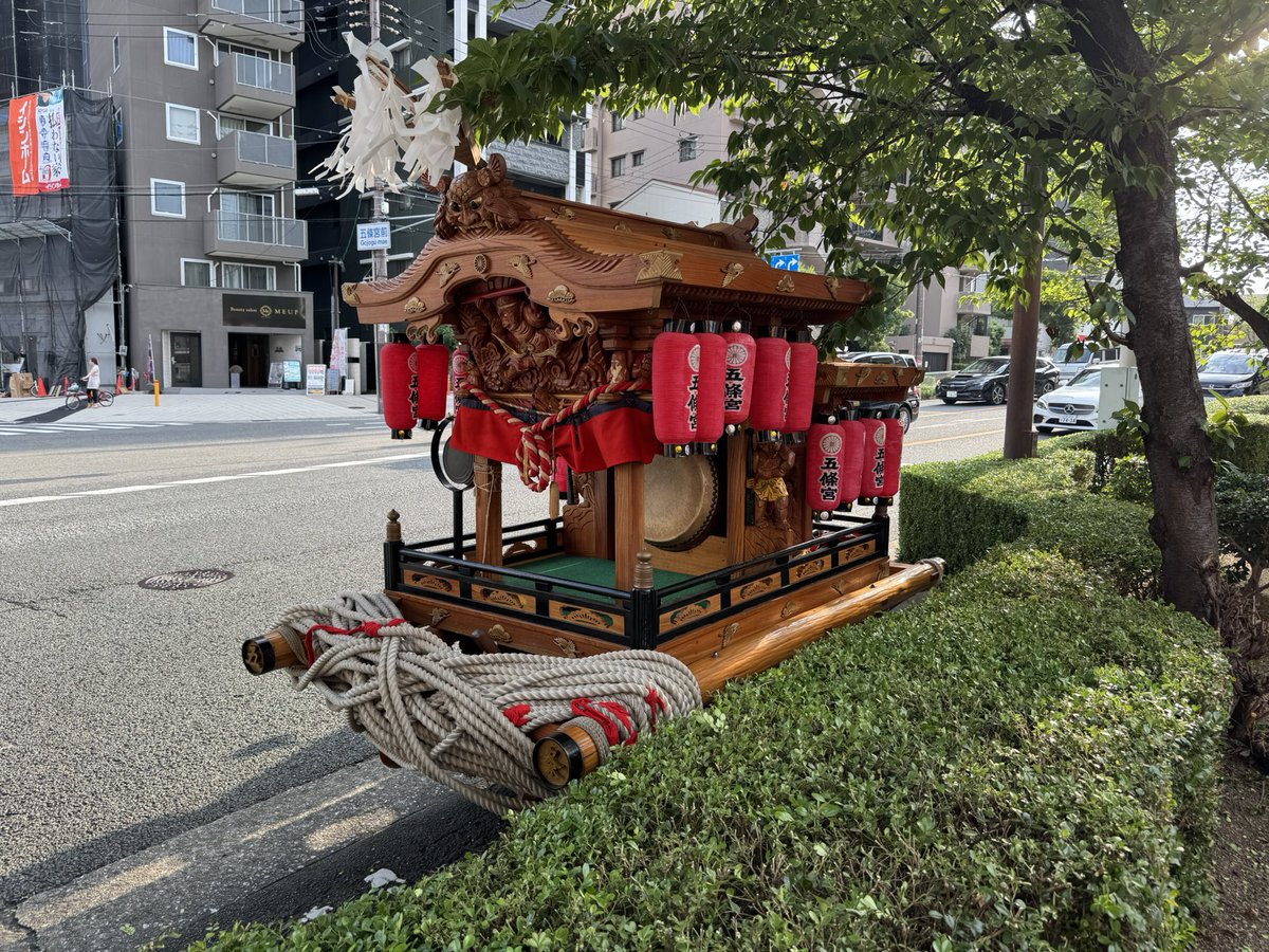 29Ryo's tweet photo. 五條宮夏祭り　
久しぶりに見た五條宮のだんじり。研修終わりに寄ったら早々と終わってました https://t.co/E3W5684Ul6
