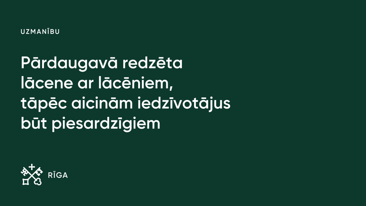 RigasDome's tweet photo. Aicinām ievērot piesardzību! 25. jūlijā, Imantas apkaimē novērota lācene ar lācēniem. Aicinām iedzīvotājus būt piesardzīgiem – ja pamani lāci, netuvojies tam, nemēģini fotografēt vai pievilināt dzīvnieku un nekavējoties informē Valsts policiju, zvanot 112. Patlaban atbildīgie dienesti pārbauda apkārtni.