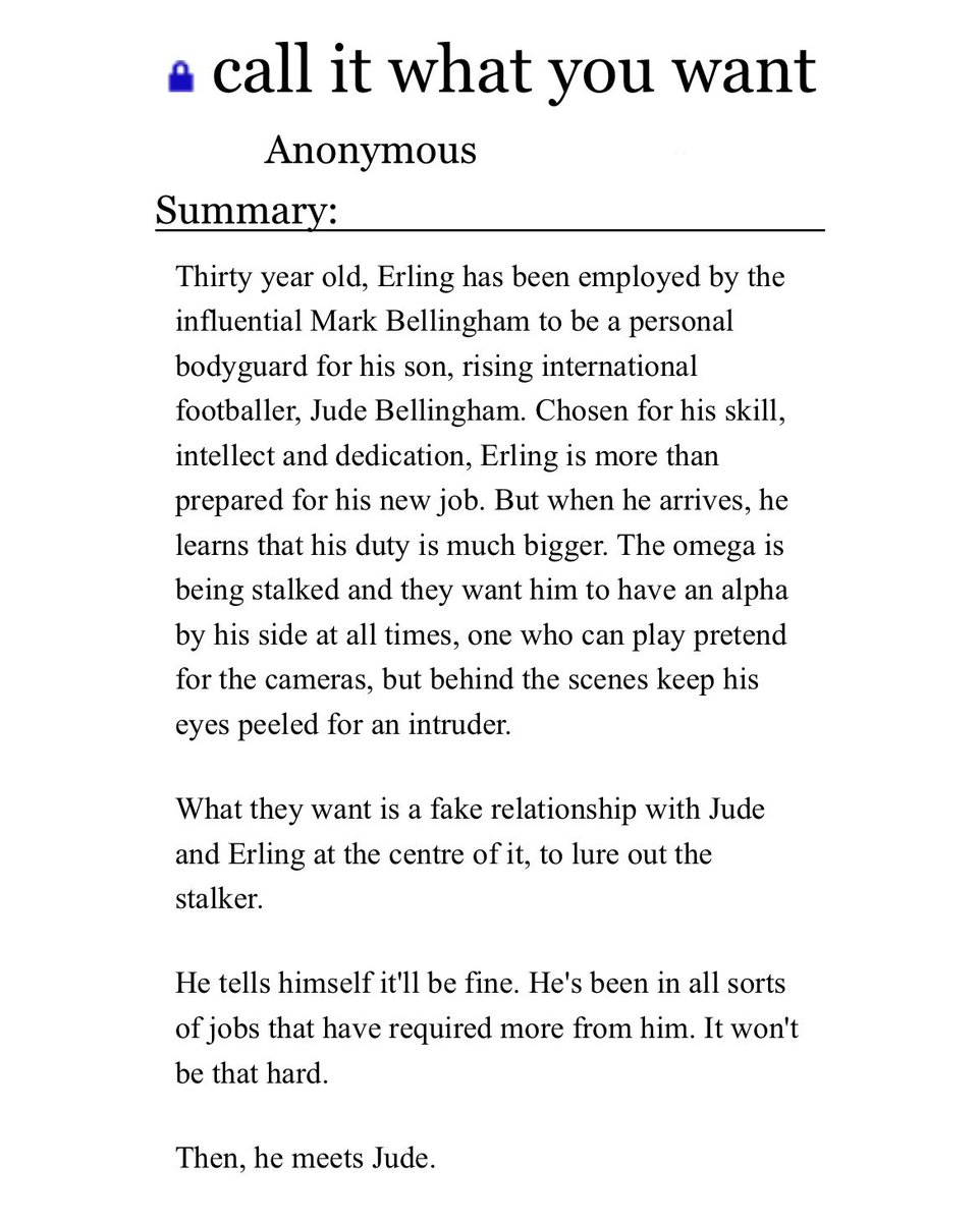 etherea1rose's tweet photo. — call it what you want 

the bodyguard erling x footballer jude fic 

- alpha erling / omega jude
- stalking/jealousy/age difference 
- fake dating

https://t.co/vfvICwAZmj https://t.co/Tzs9OqVRRr