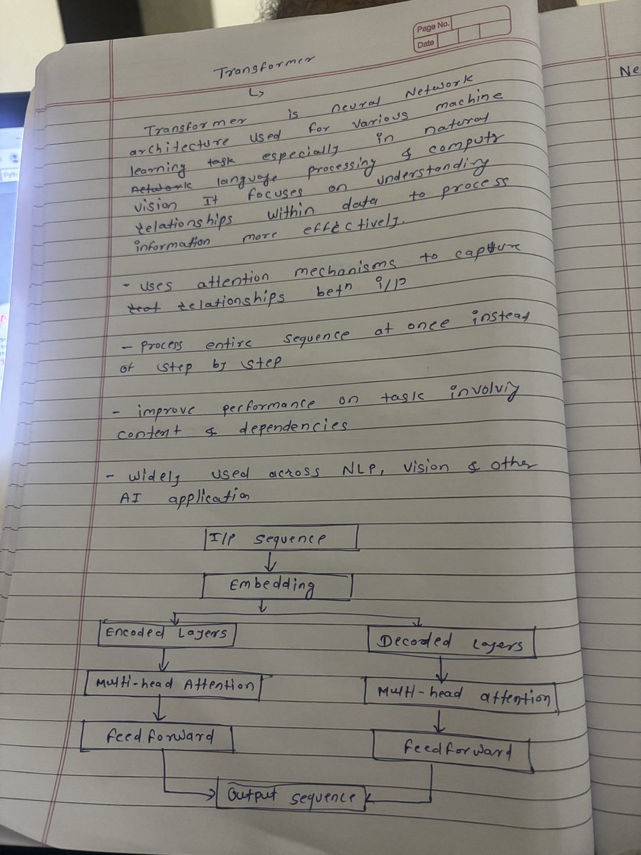 RohitTrimale's tweet photo. Day 2 ✅

📘 Learned the basics of Backpropagation and Transformers.
🐍 Started my Python journey.
💻 Solved 3 DSA pattern problems.

Staying consistent, one day at a time. 🚀

#Day2 #AI #Python #DSA #LearningInPublic https://t.co/blVJNvTgyt