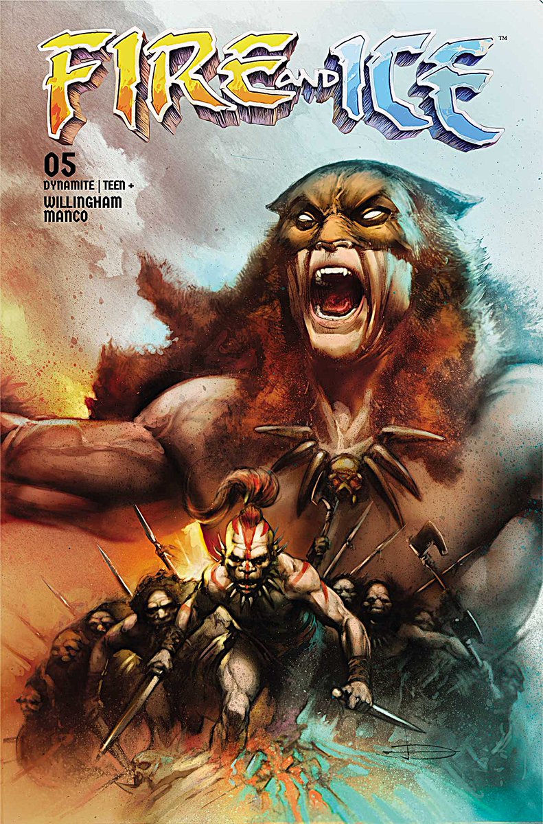 TeeScottREH's tweet photo. #FireAndIce #5 of 6, October resolicit. Covers by @CirueloCabral, interior artist Leo Manco, &amp; Joseph Michael Linsner. #SwordAndSorcery #Comics #FrankFrazetta @KeeneJarret @WaagBooks @Mythica_X @DamndestBastard @cimerians @David_JWest @ralphbakshi @frazettagirls @BillWillingham https://t.co/7VLsMGd245