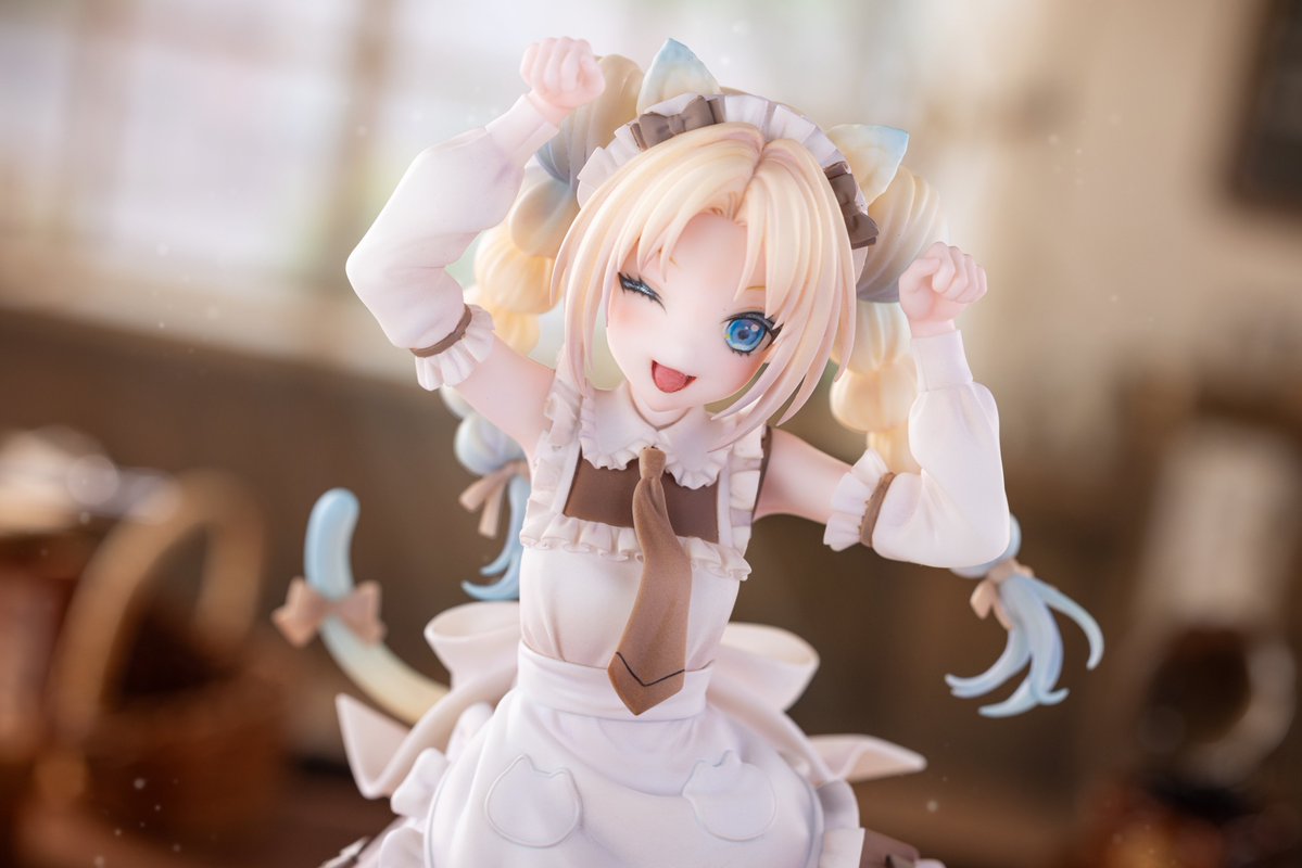WangsterWorks's tweet photo. 『ラブライブ！蓮ノ空女学院スクールアイドルクラブ』
大沢瑠璃乃『猫メイドver.』

ついに完成しました。

ウインクと小さな八重歯、毛先から尻尾へつながる淡いブルーのグラデーション。軽やかな猫ポーズに、細かなリボンや艶のある靴まで、近くで見るほど発見のある一作です。

企画：WangsterWorks株式会社 @WangsterWorks
原型：Errrgo @Errrgo_
彩色：@mousemouse528
撮影：@shutwilight1651

本日、ワンダーフェスティバル2026[夏]で展示・販売します。
HALL 3／3-02-09

@hasunosora_SIC
@LoveLive_staff
#蓮ノ空 #大沢瑠璃乃 #lovelive #WF2026S #ワンフェスWF2026夏