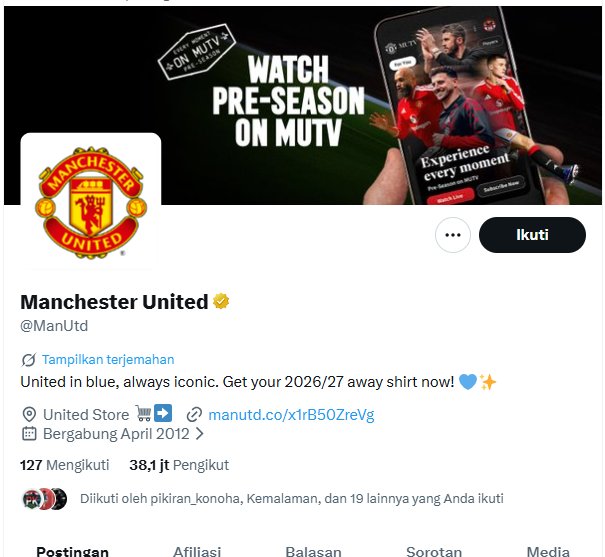 ARIEShadi's tweet photo. Yang menarik dari keempat klub bola ini, jumlah following nya yang paling banyak adalah LFC, dan saya termasuk salah satu yang di follow ahahahah #Bangga https://t.co/0L3DbHEnVZ