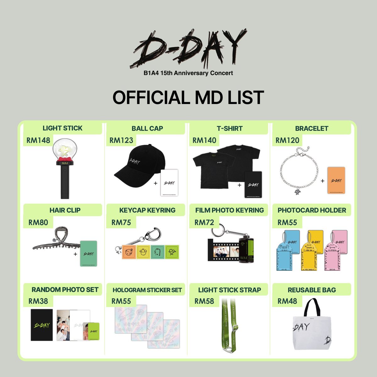 MY_B1A4's tweet photo. plz RT
[PO|MY] B1A4 15TH ANNIVERSARY CONCERT [D-DAY] MD

Form: 
💚 https://t.co/mb6hcWA2X3

Deadline: 30th July 2026 (Thursday) [11PM KST]

#비원에이포 #B1A4 #신우 #산들 #공찬 #CNU #Sandeul #Gongchan #BANA https://t.co/Ksx6KTqaD1