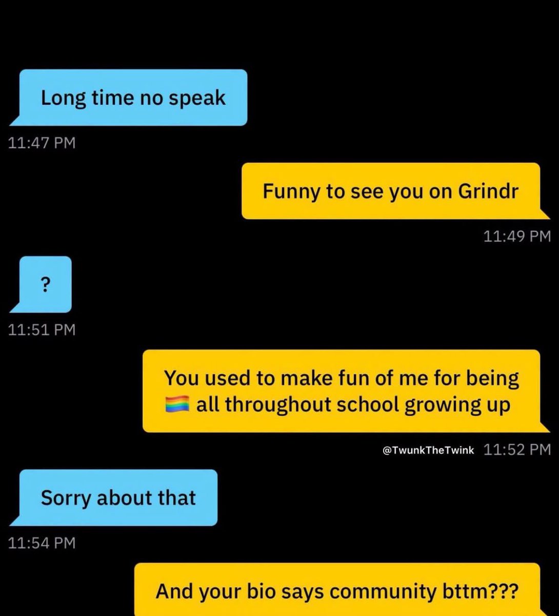paperssil's tweet photo. every single homophobic bully is secretly gay https://t.co/VNXPNNQxf2
