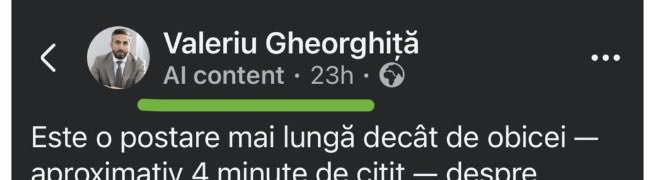 ConnectingRo's tweet photo. @ERTurtleDevil @sofia_covaci Postarea este deja marcata AI content https://t.co/jCvUeuVDxj