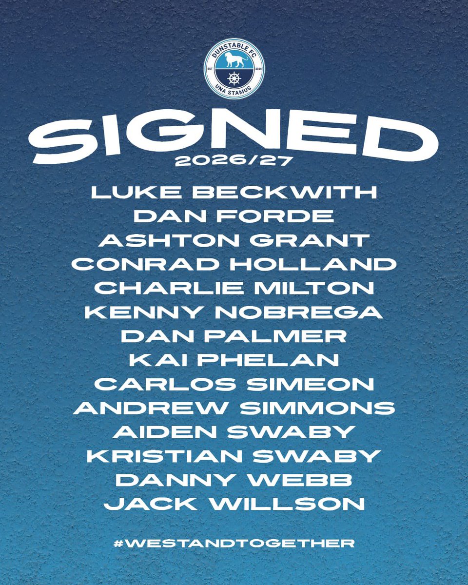 DunstableFC's tweet photo. RETAINED & SIGNED | We are happy to confirm the return our retained players and delighted to welcome our new signings for the 26/27 season.
🖼️ - @glphotography14
#WeStandTogether #youareenough https://t.co/hzC8wclymU