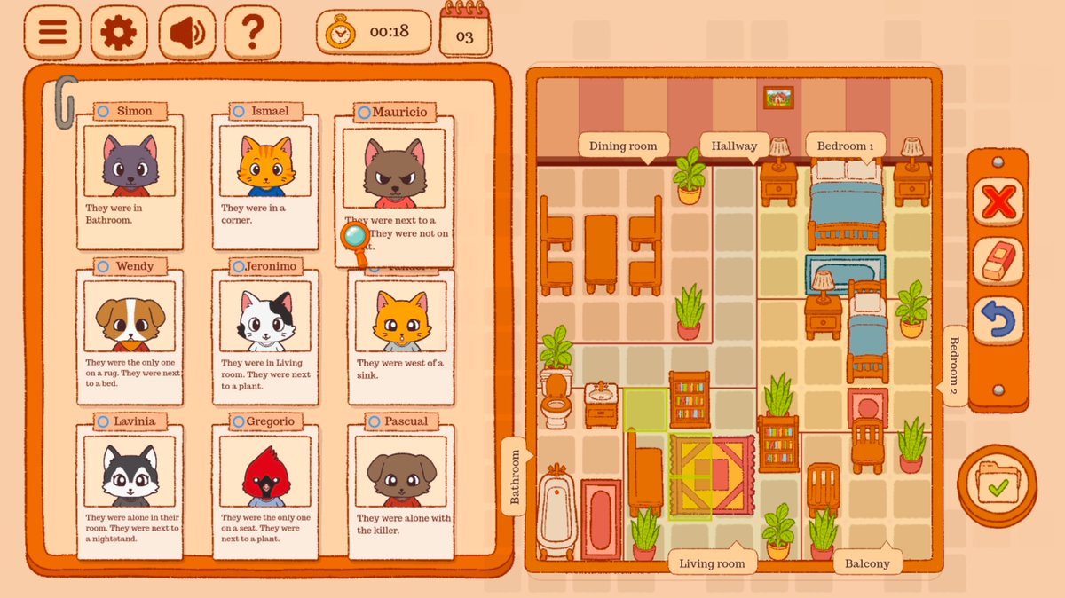 TranquiGames's tweet photo. Welcome to the mansion!

Someone has committed a crime, and it's up to you to find out who did it...

Follow the clues, place the suspects, and uncover the mystery in this cozy puzzle detective game.

https://t.co/Kz0BbrkzYN

#indiegame #puzzlegame #casualgame #screenshotsaturday https://t.co/vIASGfXtVo