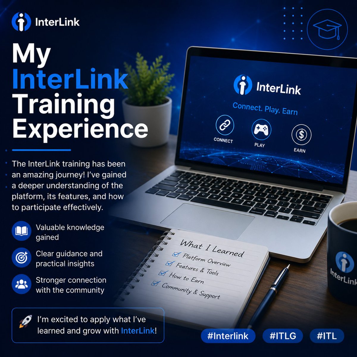 Dordoxa1's tweet photo. The InterLink training has been a great learning experience. I've gained a better understanding of the platform, its features, and how to participate effectively. Looking forward to applying everything I've learned and growing with the community. 💙

#Interlink #ITLG #ITL https://t.co/BMcbd8veyB
