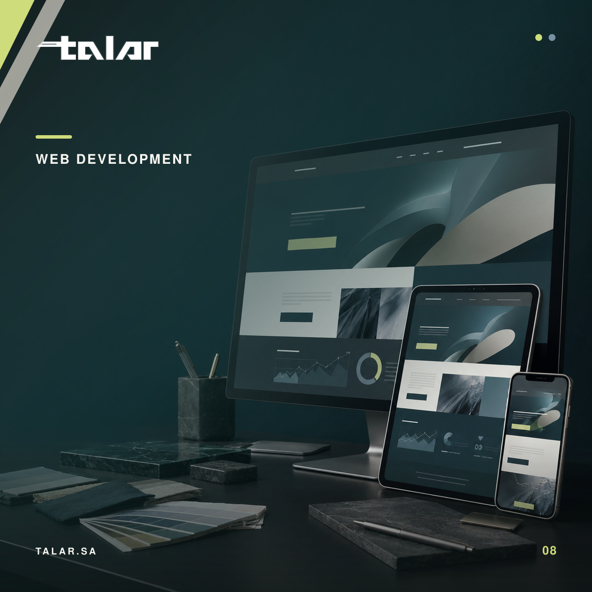TalarCompany's tweet photo. موقعك الإلكتروني موظف مبيعات يعمل على مدار الساعة.

نطوّر مواقع الشركات والمتاجر وصفحات الهبوط والمنصات المخصصة برسالة واضحة، تجربة جوال ممتازة، أداء عال�� وبنية جاهزة للتسويق وSEO.

https://t.co/RnBrHGCD24

#تلار #تطوير_المواقع https://t.co/swFpNwCQUD
