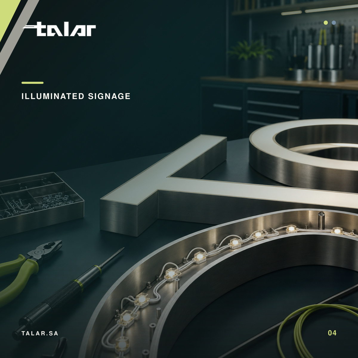TalarCompany's tweet photo. اللوحة المضيئة هي أول انطباع بعد الغروب.

في تلار نجمع التصميم والتصنيع والتركيب ضمن مسار واحد، مع اختيار الخامات، وضبط الإضاءة، واختبار الوضوح وجودة التنفيذ.

للاستفسار: 920006095

#تلار #لوحات_مضيئة https://t.co/6uuIESUARH