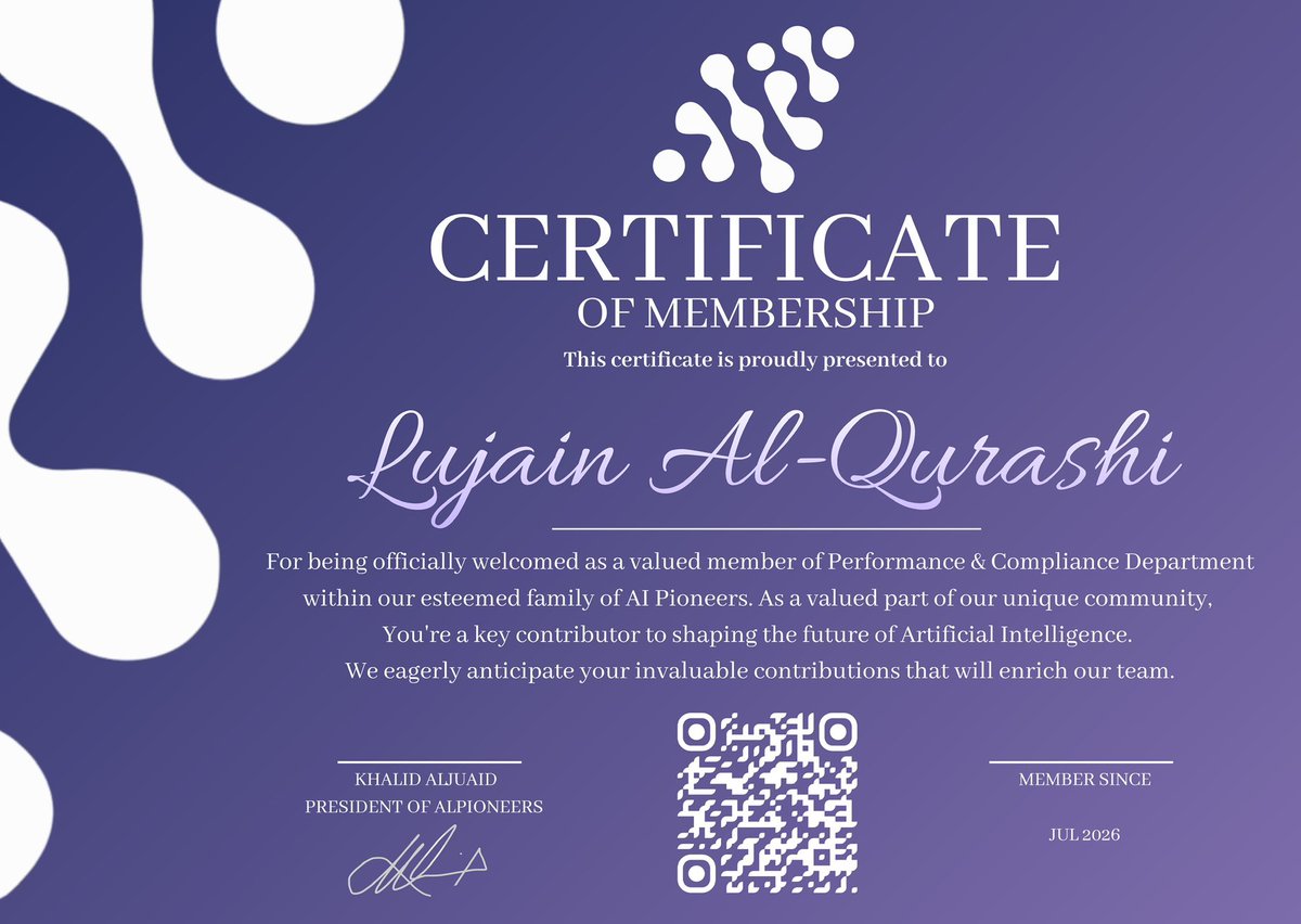 LujaiinIt's tweet photo. Officially part of AI Pioneers
new member of الشرطة🚨🤩 https://t.co/mIbNU8bFpP
