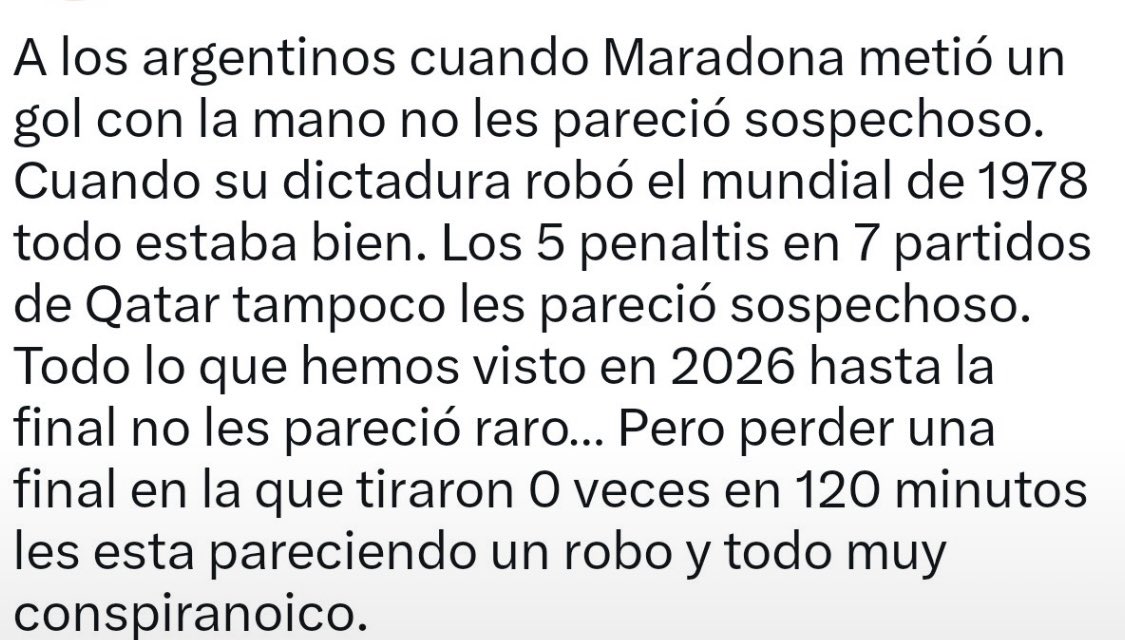 Davidmoreca_877's tweet photo. @psldv hizo 3 y era una vergüenza para los argentinos a los que infantino ya les había prometido otro mundial regalado, y nos tuvimos que creer que que por 10 cm estaba en fuera de fuego ferran y la falta de merino ! y tío lleváis una semana llorando, no os da vergüenza ?? https://t.co/neM2WT5FCu