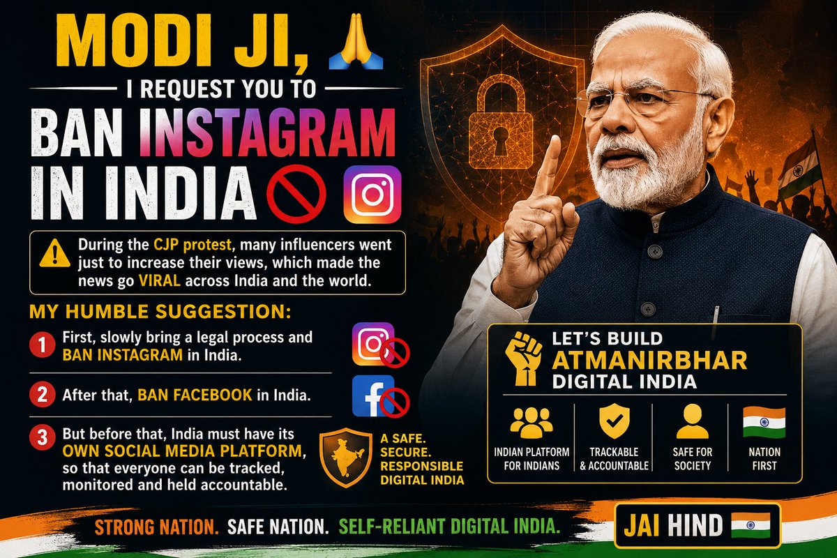 arjunshukla341's tweet photo. @ravikishann @dpradhanbjp During the CJP protests, many influencers appeared to be there mainly to increase their views and engagement, which helped the protests gain widespread attention across India and around the world. Please share this msg to modi ji https://t.co/Z39BdD6VvT