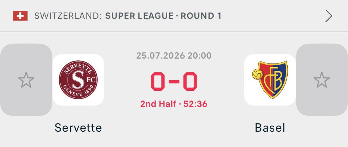 blazentije's tweet photo. 🪜 InPlay Ladder Challenge 🎯

🤯 I’m trying to recover -7 units and my target is to reach 7.1 odd!

🇨🇭 Servette - Basel: Over 1.0 Goals

#InPlayChallenge https://t.co/N2b0M6vdBH
