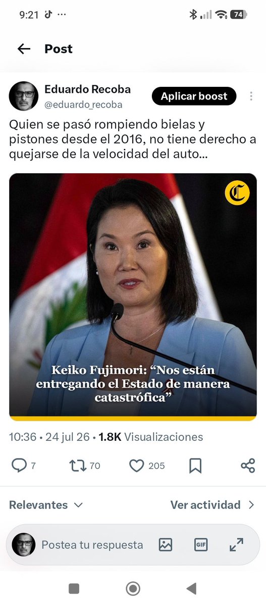 eduardo_recoba's tweet photo. keiko: "nos están entregando en Estado de manera castatrófica".
Abro 🧵1/n https://t.co/GZoMMRYsEK