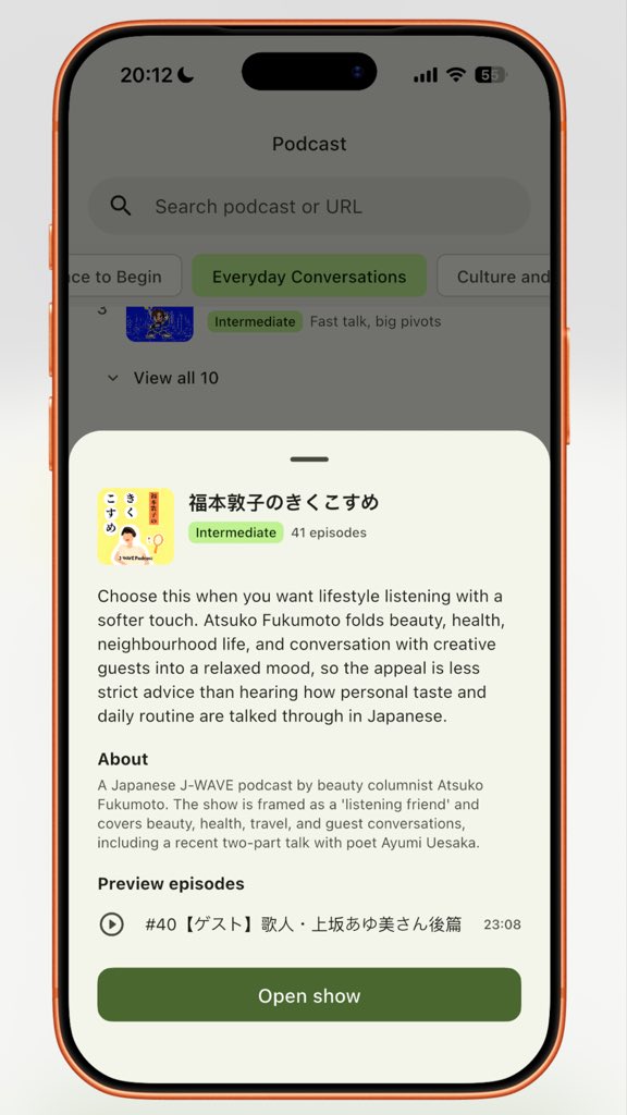 miraa_app's tweet photo. 🚀 Miraa 1.14 is here!

We’ve redesigned the Podcast Home for every language, making it easier to discover new content and keep learning through what you love. 🎧🌍

We hope this new experience brings you even more joy in exploring podcasts. ✨ https://t.co/B0pDe6fFOM