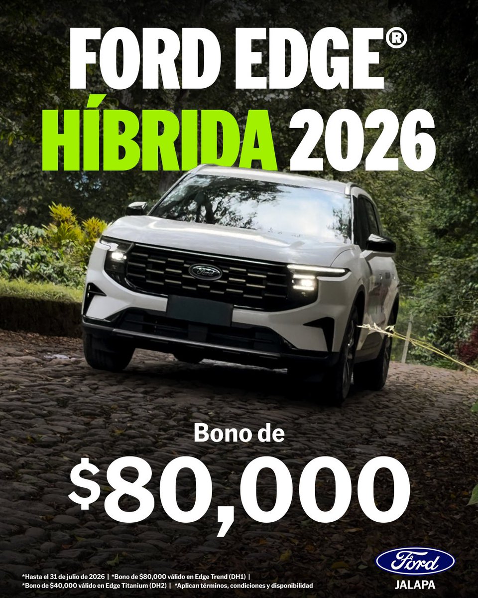 FordJalapa's tweet photo. Ford Edge Híbrida es la SUV que combina potencia y eficiencia en perfecta armonía. Estrénala y sorpréndete con su rendimiento de hasta 1,100 km por tanque 😎🍃
#ford #edge #hybrid #eco #fordmx https://t.co/hxrSeqQMV1