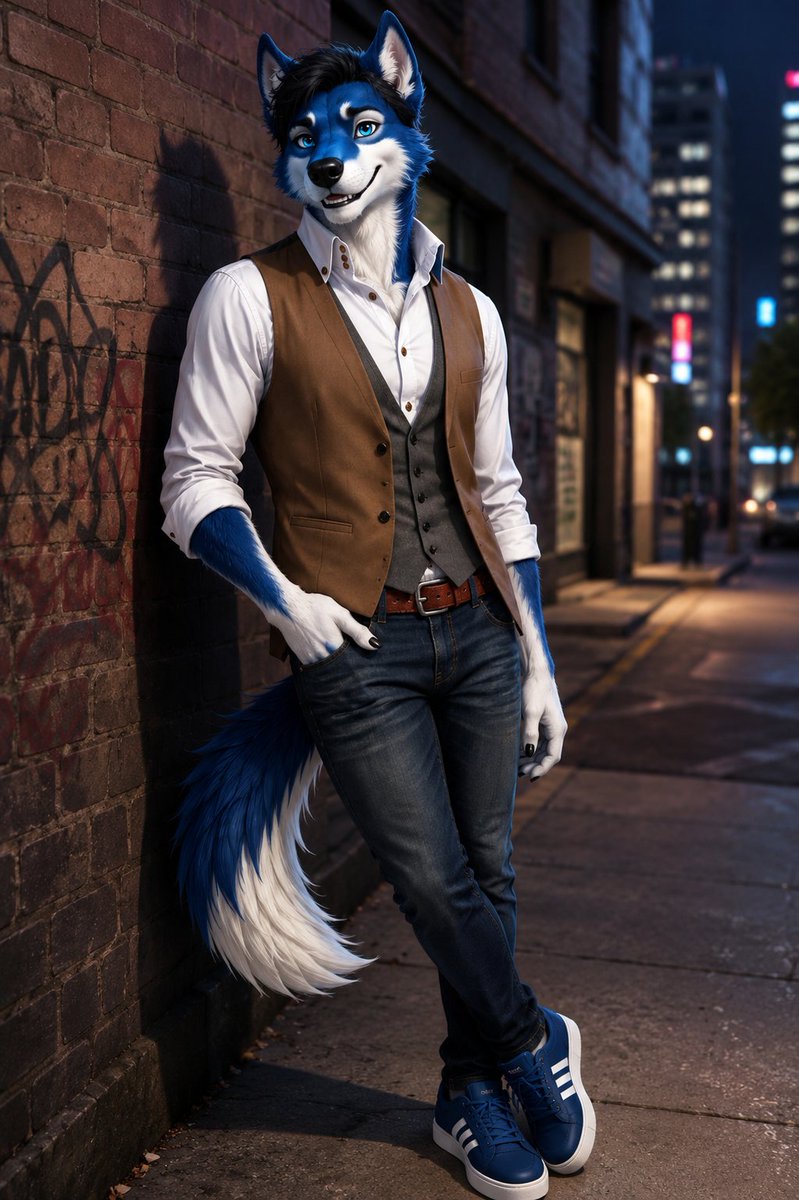 truefreakstar's tweet photo. Lycan. Un border collie azul.

#Furry #FurryAI #FurryArt #IA #IA #Fursona #OC #Dog #Perro https://t.co/WGeRQvlRms