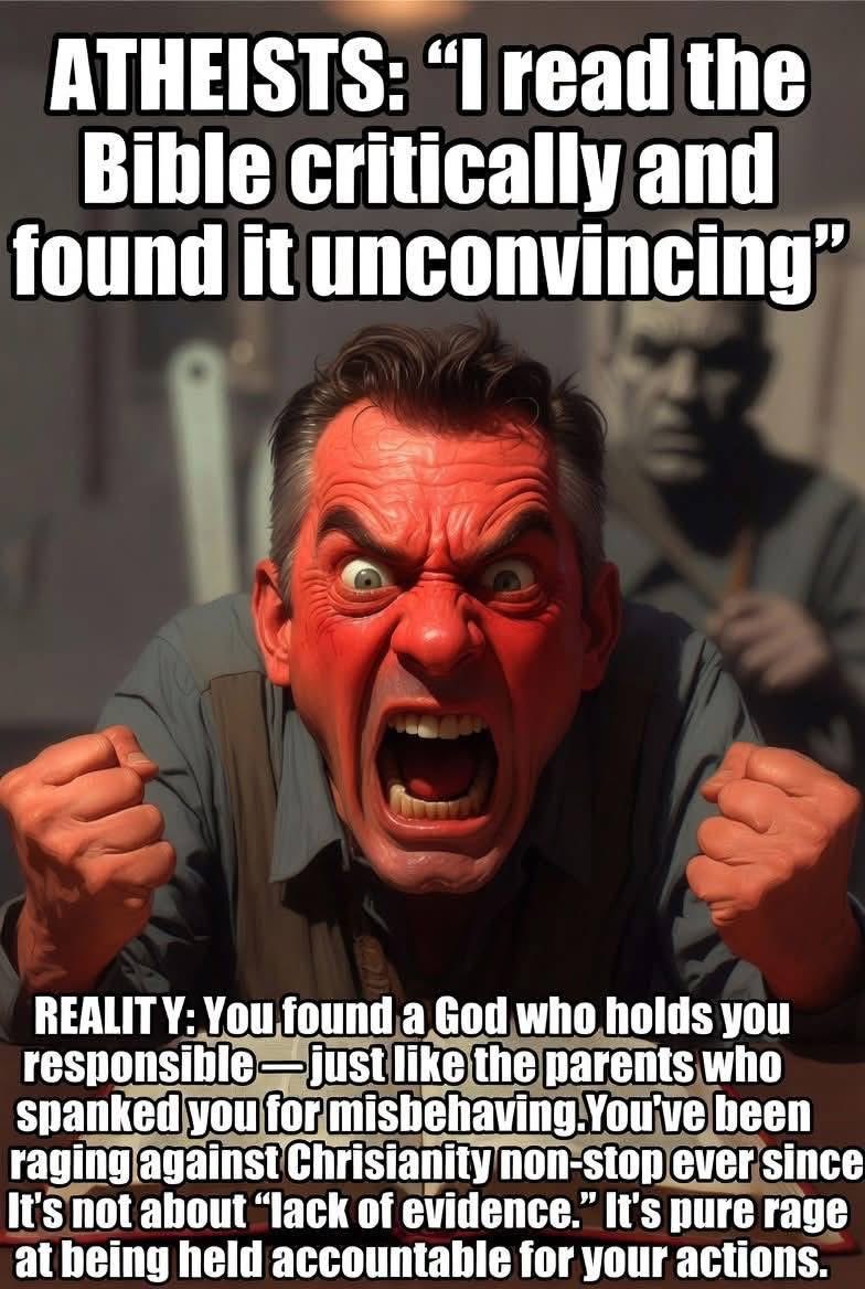 Maximumatheist's tweet photo. I can say with 100% certainty that a deity has never appeared before me to hold me ‘accountable’. If this has actually happened to anyone, can you share a picture? https://t.co/HW6BzKsu7B