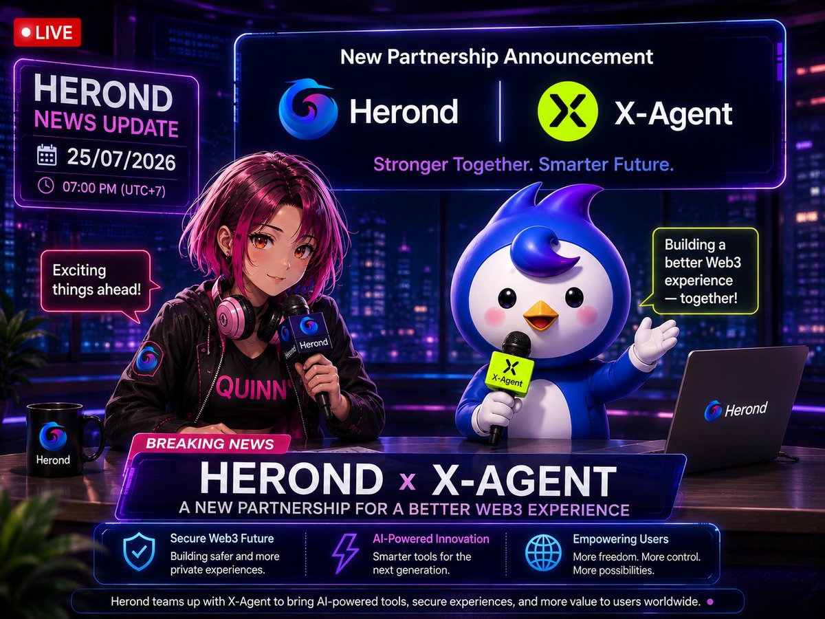 jany268's tweet photo. 📰 Herond × @XAgent_official

Herond has announced a new partnership with X-Agent to bring no-code AI agent creation to its community.

As AI agents continue to reshape the digital landscape, this collaboration aims to lower the technical barriers by providing an intuitive platform where anyone can build and deploy AI agents no coding required.

More accessible AI. More creators. More possibilities.

@HerondBrowser