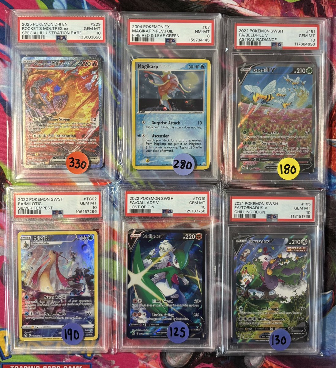 PZPTCG's tweet photo. @dreamyard_ slabs for sale 🙏 
all prices are shipped in a small box 🚢 https://t.co/cBvc5xxgqw