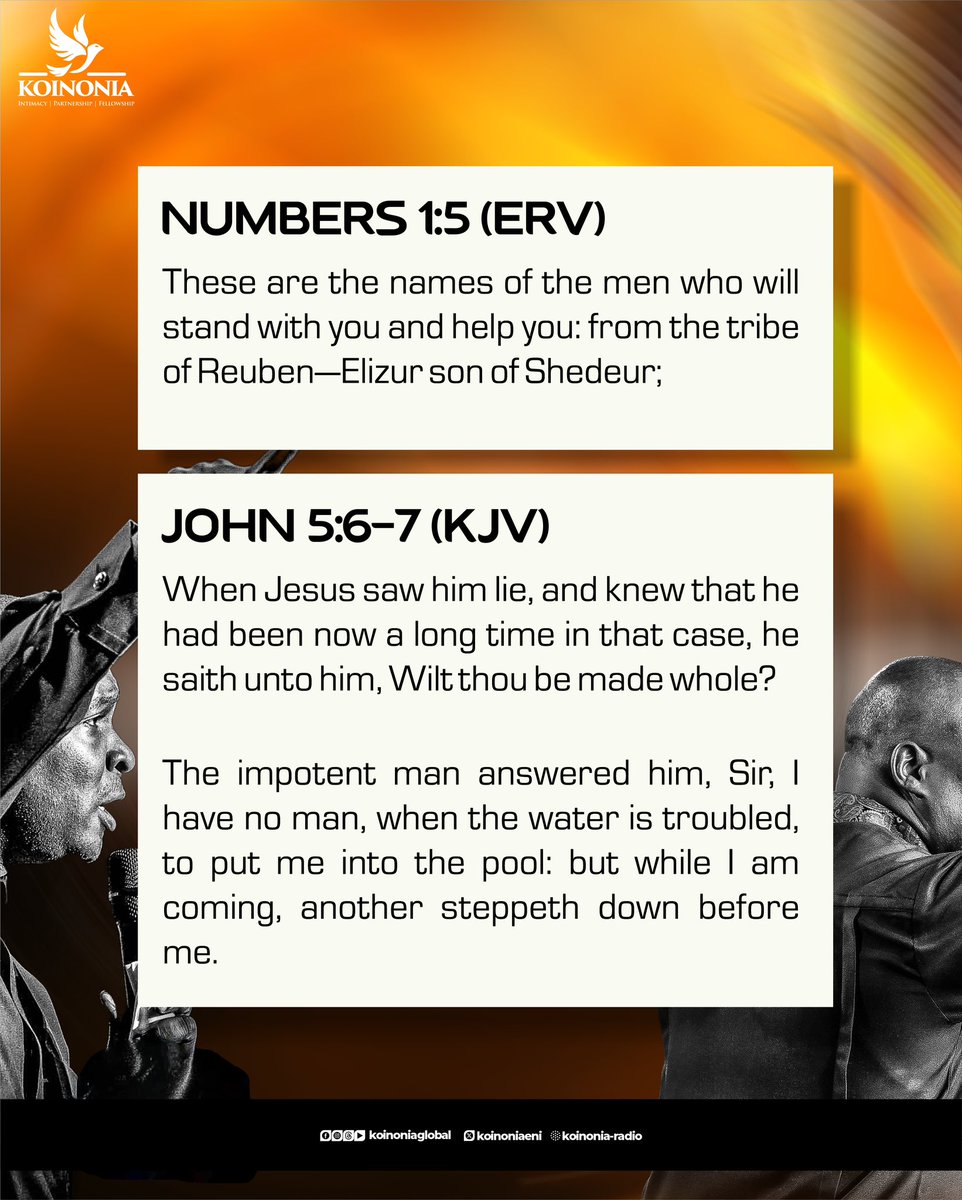 koinoniaeni's tweet photo. PRAYER GUIDE FOR THIS SUNDAY'S FASTING AND PRAYER - 26TH JULY, 2026

Dear Beloved,

Be reminded that this Sunday, 26th July, 2026, we will be waiting on the Lord in a solemn time of fasting and prayer. We encourage everyone to press in spiritually and fast until 3:00 PM, while children may break by 12:00 PM.

Below are the Scripture guidelines and prayer points for our spiritual engagement:

1.⁠ ⁠In the name of Jesus Christ, I establish and walk in the experience of total liberty from any and all oppressions.
Isaiah 54:17, Galatians 5:1

2.⁠ ⁠I decree and declare that every good promise and prophecy concerning my life and destiny will speedily come to pass in this season, in Jesus name. 
Isaiah 55:10–11, Joshua 21:45 (NIV)

3.⁠ ⁠I receive the wisdom, discernment, and empowerment needed to step into the next chapter of my life and prophetic destiny, in Jesus' name.
Deuteronomy 2:3, Isaiah 43:18–19

4.⁠ ⁠In the name of Jesus Christ, I call forth and receive the ministry of strategic destiny helpers in every area of my life.
Numbers 1:5 (ERV), John 5:6–7, Romans 16:1–2 (AMPC)

As we seek the Lord with faith and expectation, may every yoke be broken, every promise find expression, and every prophetic word over our lives find speedy fulfillment. Let’s prepare our hearts and come expectant. God is ready to do mighty things.

We look forward to a life-transforming time in God's presence.

#TheYearOfDeliveranceAndExemption
#ThisIsKoinonia
#KoinoniaAbuja
#KoinoniaGlobal