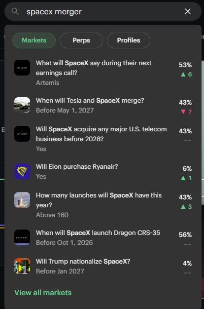 Webhead24's tweet photo. @TeslaBoomerMama @Kalshi It's the only one I can find.
What happened most likely is that since the market volume is relatively low and one big bet in that bucket spiked it up briefly, enough to trigger their automated X post but not enough to register on the price history line. https://t.co/bQmeMRA8kJ