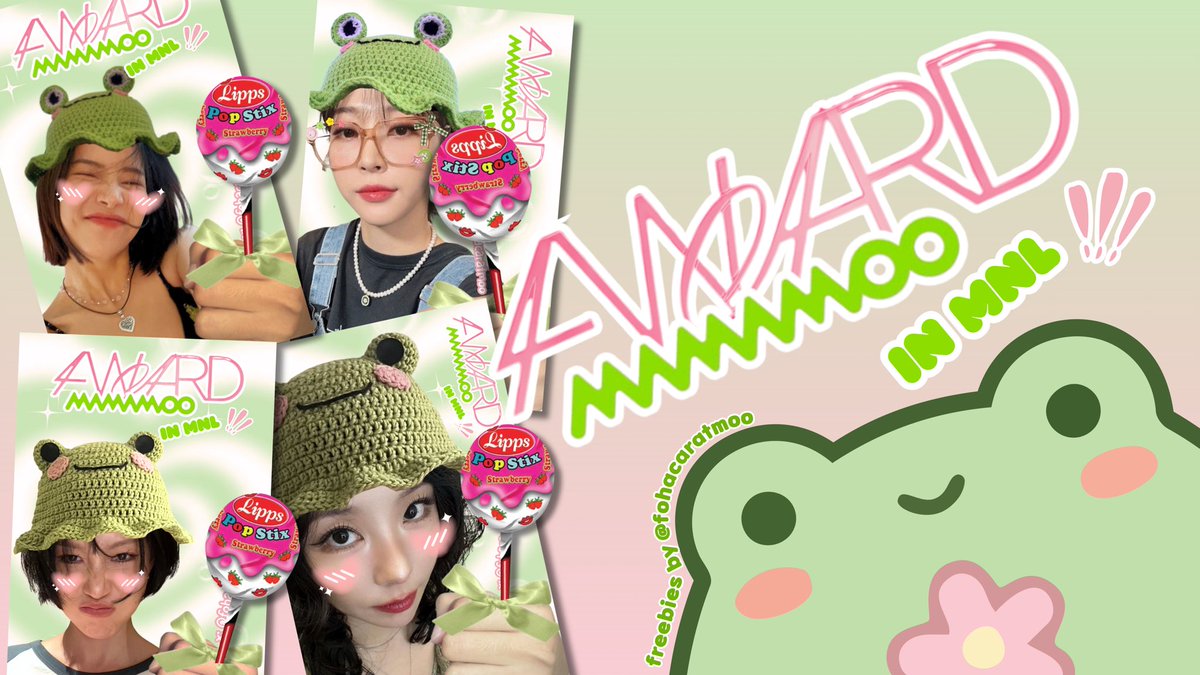 fohacaratmoo's tweet photo. freebies by @fohacaratmoo for MAMAMOO 4WARD in manila! ♡

🍭 lollipop
🍭 strictly 1:1 due to limited qty (im broke 🫠)
🍭 loc: basta ho naka frog crochet hat aq like nung nasa pic pero u can follow me para updated kau?? hehez

#4WARDinManila #4WARDinMNL
#MAMAMOO #MamamooPH https://t.co/o6Bu7UBp6h