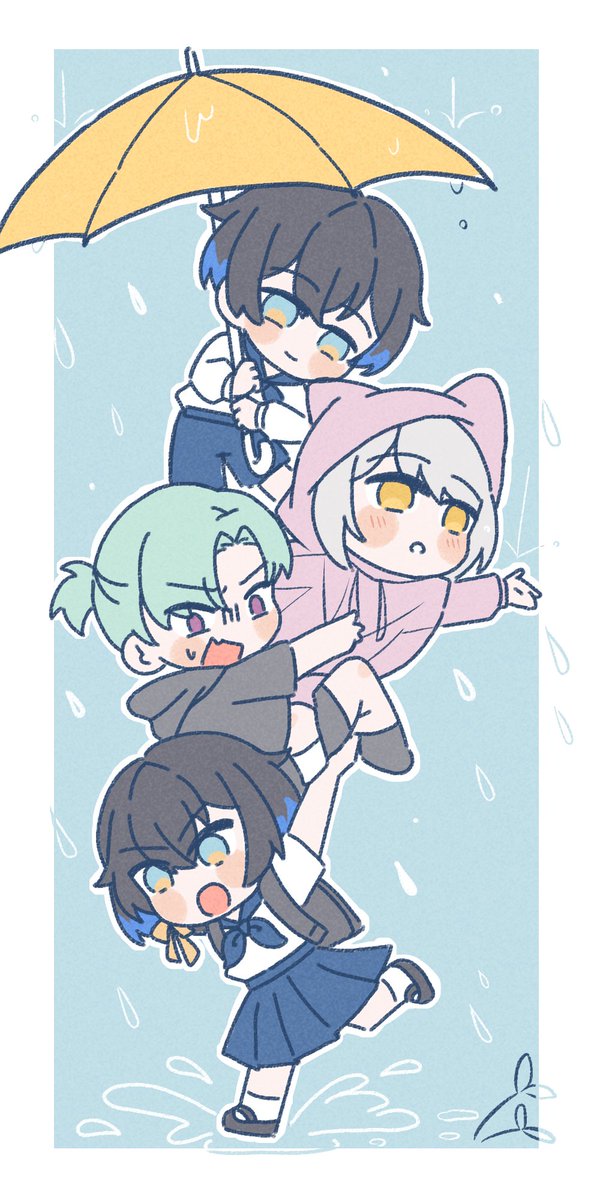 narttanich's tweet photo. คนโดนบอมเห็นละ มาลงในนี้ด้วยอิอิซ่า วาดหลานๆกับหลานๆคุณปอคร้าบ

"เอาล่ะ จะวิ่งแล้วนะหางไก่คุง จับน้องสาวไว้ดีๆล่ะ!!!"
"นาโอโตะก็ถือร่มไว้ดีๆ อย่าให้น้องป่วยนะ!!!" 
"อ..ค-ครับ พี่..."
//ฟิ้วว💨💨💨 https://t.co/9MGHNplKld