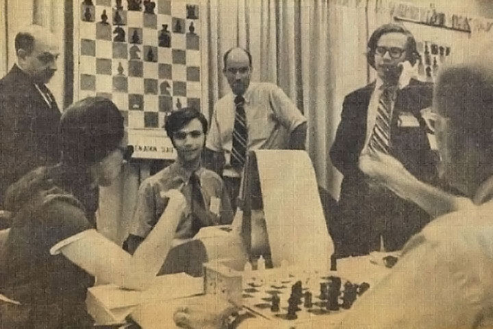 50YearsAgoLive's tweet photo. A computer wins a chess tournament against human opponents for the first time, as the Chess 4.5 computer’s moves and responses defeat five players at the Paul Masson Chess Tournament in Saratoga, California. https://t.co/GV33vAiu4Q