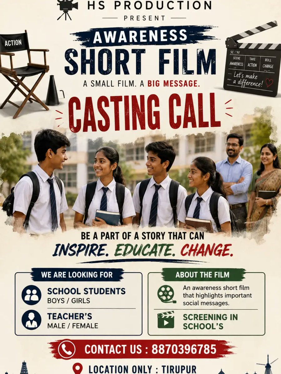 TrueFilmLovers's tweet photo. #Audition #CastingCall #CrewCall #TFL #Fauzi #Raaka #JanaNayagan #Ramayana #Varanasi #Odyssey #Toxic #ChennaiLoveStory #OM

Contact: 8870396785 

Note: We are not related to the original post in any capacity
Any wrong doing happens we r not responsible

IG @tn_achievement_awards https://t.co/1DRi46Rs5N