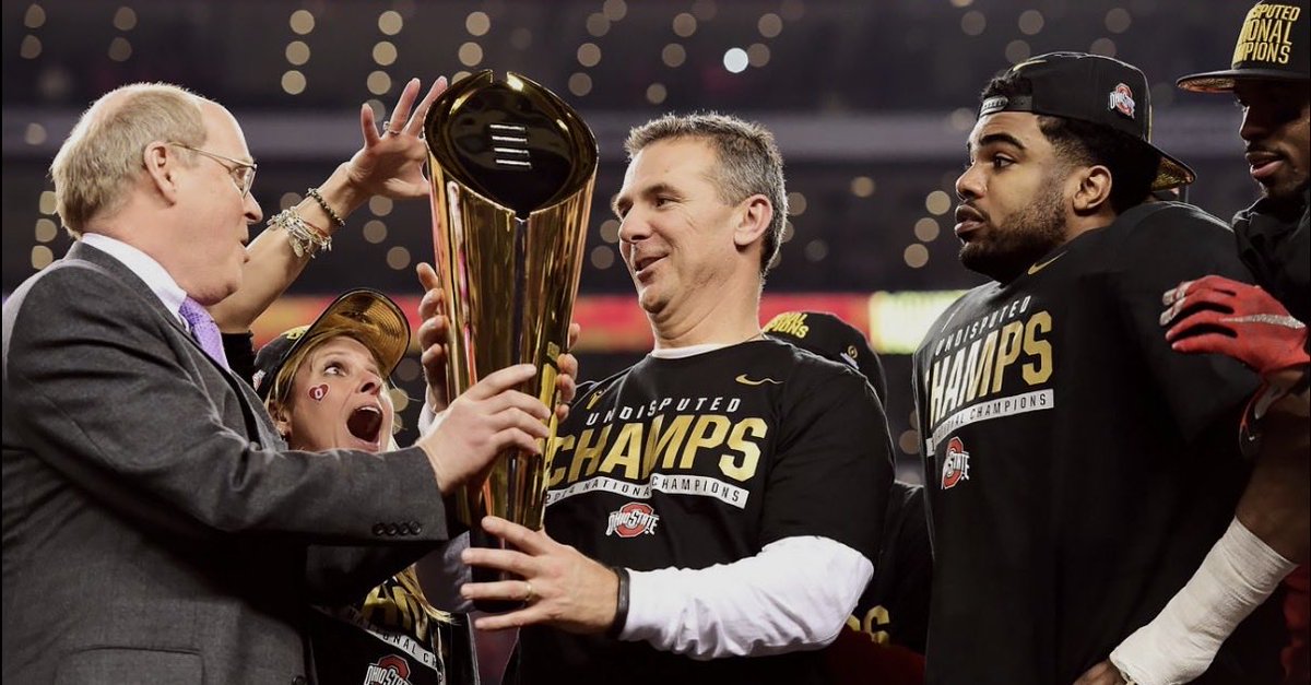 TheBuckeyeNut's tweet photo. Prime Urban Meyer or current Ryan Day?

You get one game with a national championship on the line.

Who gets your headset? 👀🏆

⬇️ Defend your choice. https://t.co/hyuoFrTZMW