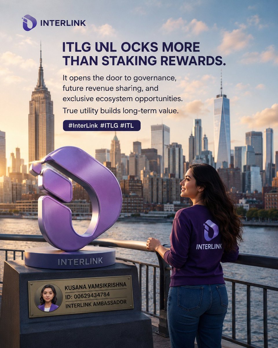 AbubakarBa76884's tweet photo. ITLG unlocks more than staking rewards.
It opens the door to governance, future revenue sharing, and exclusive ecosystem opportunities.
True utility builds long-term value.
#InterLink #ITLG #ITL https://t.co/FCm6w05TUy