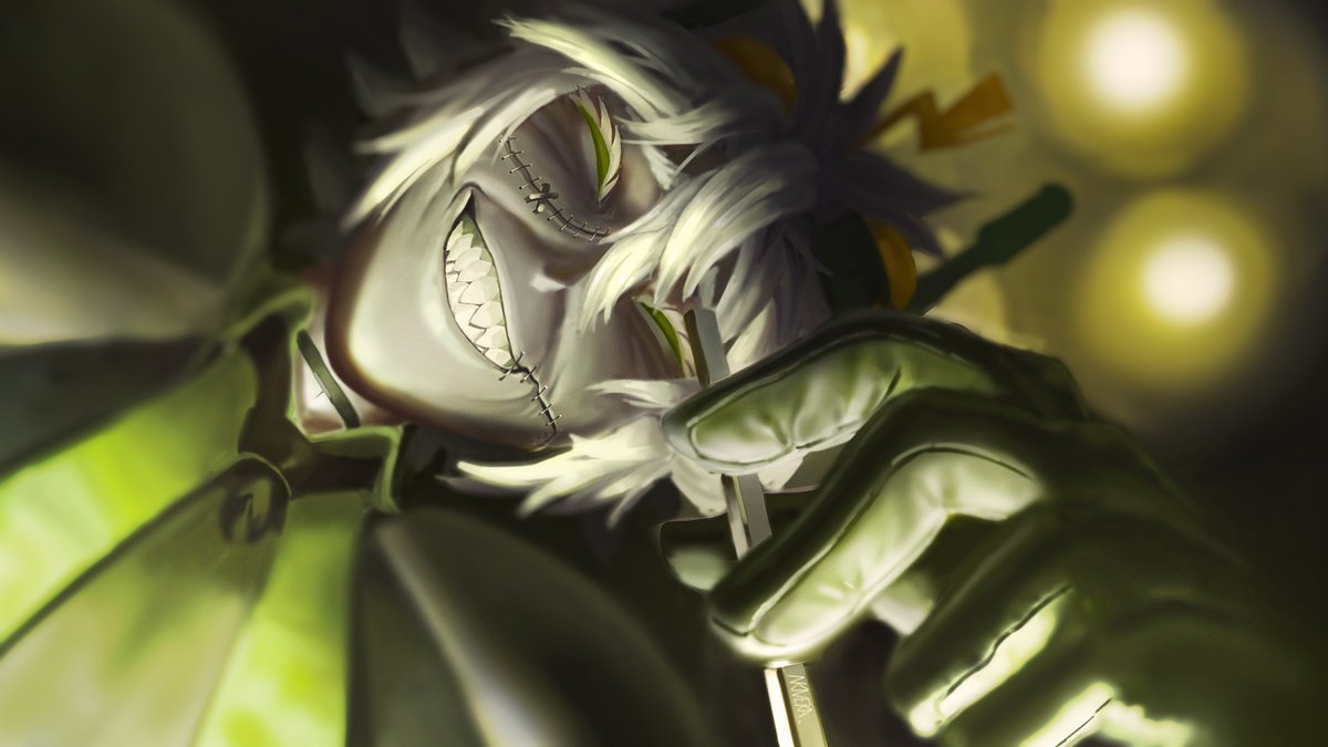 NKMeka's tweet photo. 'What a waste... you had such pretty eyes...' #Artfight Attack 9, Revenge for @TheGrinRipper, who is also on Tiktok! #artfight2026ㅤ https://t.co/UVQH2Zw75C