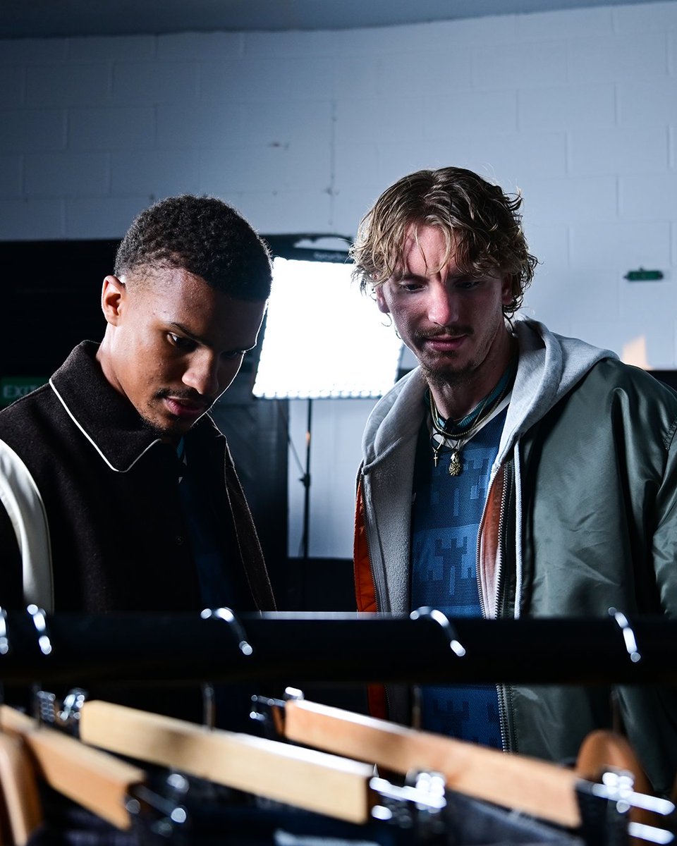 NUFC's tweet photo. Building a fit with Nick Woltemade and Malick Thiaw 🥶

The lads style the 26/27 Newcastle United Away shirt with carefully selected pieces that reflect their individual personalities and fashion tastes.