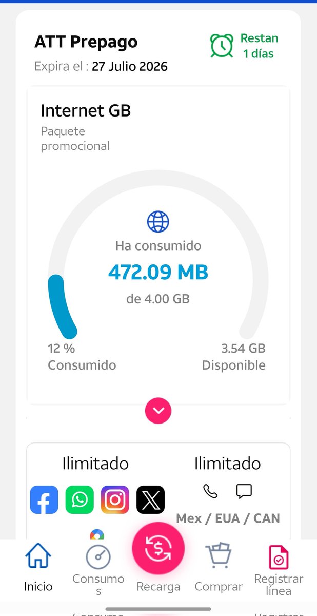 gon_76's tweet photo. Que rollo con @ATyT ya se me va a acabar mi paquete y me la pase sin los 12g de Internet, que pasa con esta compañía, y todavía me pide que aga otra recarga!! https://t.co/bK7R0EVkoW