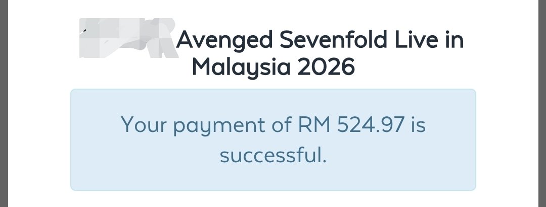 AlexxArifin's tweet photo. Selling my Avenged Sevenfold KL concert ticket at cost price. I can't make it on that date. PM me if you're interested in buying it. https://t.co/X15hhHXjlS