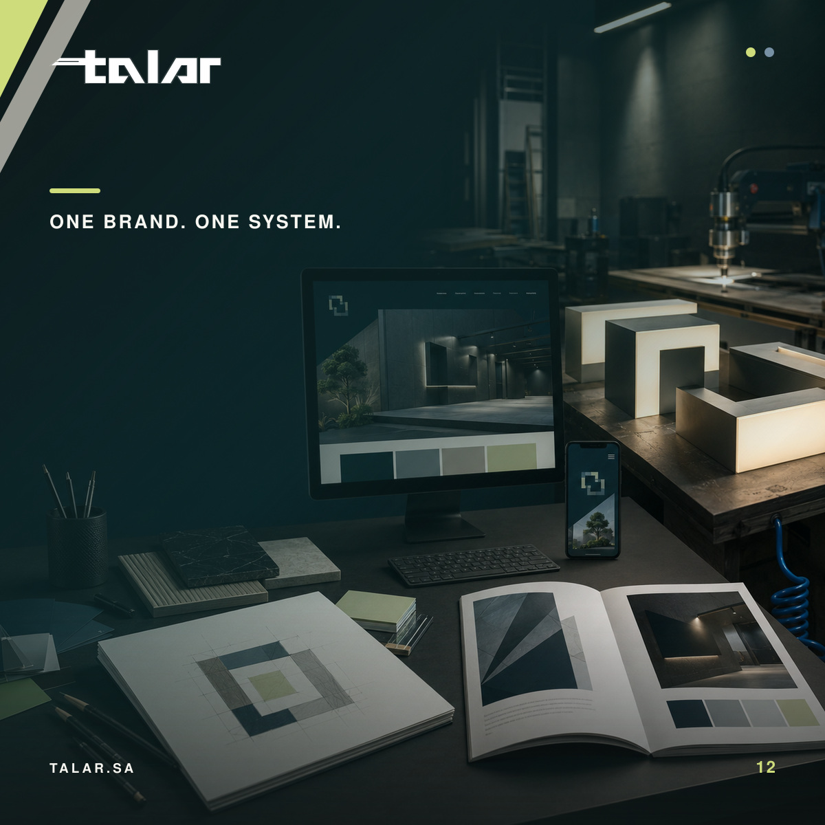 TalarCompany's tweet photo. عميلك لا يفصل بين إعلانك، موقعك، لوحتك ومطبوعاتك؛ بالنسبة له كلها علامتك.

وحين تعمل الرسالة والهوية والتقنية والإنتاج ضمن منظومة واحدة، تزيد الثقة ويظهر المشروع كما يجب.

هذا هو تكامل تلار.

https://t.co/RnBrHGDaRC

#تلار #علامة_تجارية https://t.co/C0cYydhouo