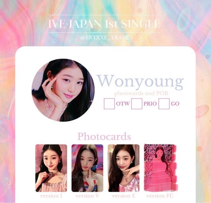 berricartss's tweet photo. WTB | LFS | PH

wonyoung ive japan 1st single
- can do dop 

🏷️ ive wonyoung wtb lfs pc photocard ive japan https://t.co/tXfmstKqsA