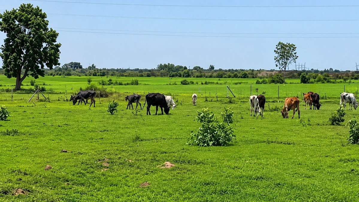 theskindoctor13's tweet photo. Haters will say it's a grassfield, but it’s actually Shri Ram College of Education near Bhopal, MP, affiliated with govt-run Barkatullah University. 150 B.Ed students graduated from here annually.

Jokes aside, where is the college? A media inquiry revealed that it exists only on paper and the address listed in University records is this grassfield. Two other institutions, Millennium College and Baglamukhi College, were also registered at the exact same address.

Further probing showed that 125 private B.Ed colleges are registered with the university, most plagued by serious discrepancies. Many don't exist at all, others operate out of a single room, yet all keep granting degrees. How? University officials granted approvals based merely on notarized affidavits. We all know why.

The setup is simple: pay a bribe, get affiliation, run a paper college to save costs, sell degrees, and pocket the cash. These fake degree students then pay pribe to govt officials to get sarkari teacher job. A win-win for everyone involved.