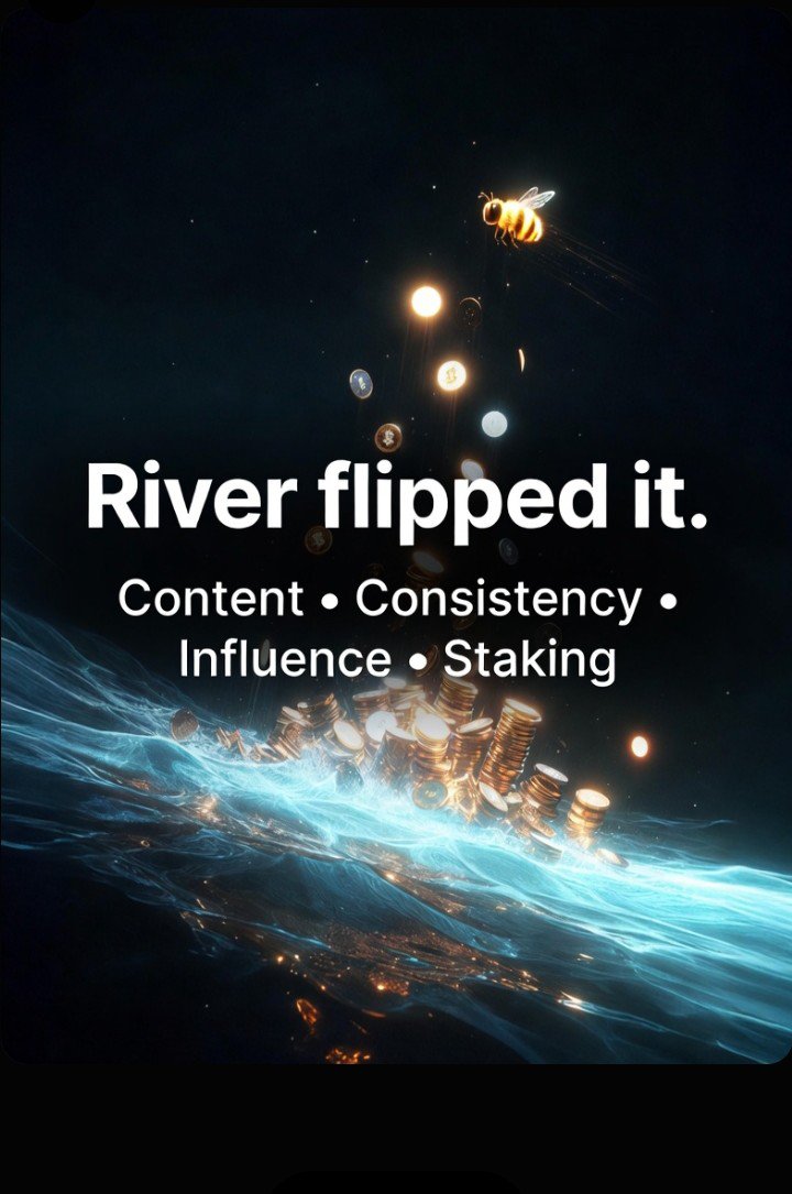 sirpathx6969's tweet photo. Most people still think airdrops = pure capital.

River flipped it.

River4FUN rewards:
• Content
• Consistency
• Influence
• Staking (optional, no lock)

Pts convert to $RIVER 

Season 6 running now.

Quiet ones are stacking.

@River4fun https://t.co/fHBozz6nqm