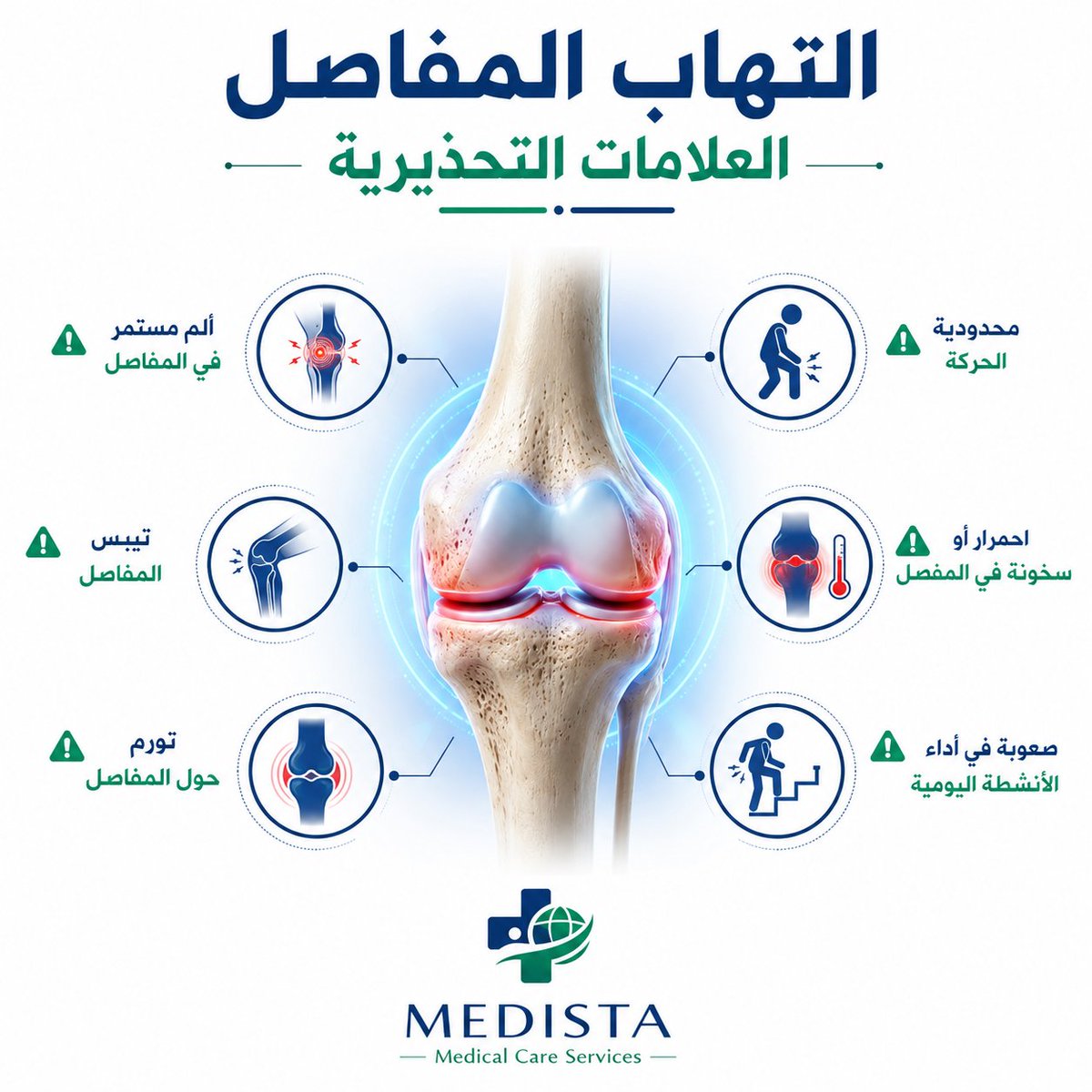 MedistaCare's tweet photo. 🦴 لا تدع التهاب المفاصل يحدّ من حركتك.
تساعد Medista المرضى من الدول العربية في الوصول إلى أطباء العظام والمفاصل ذوي الخبرة، مع دعم وتنسيق طبي متكامل طوال رحلة العلاج.
📩 تواصل معنا. https://t.co/bT7FMb0c7a

#جازان #السعودية #التهاب_المفاصل #صحة_المفاصل #��ُمان #العراق #الجزائر https://t.co/u7Zis8NIO0